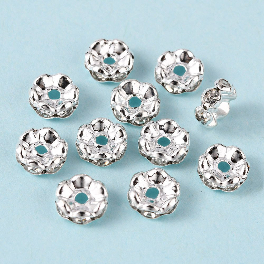 Rhinestone rondelle clearance spacer beads