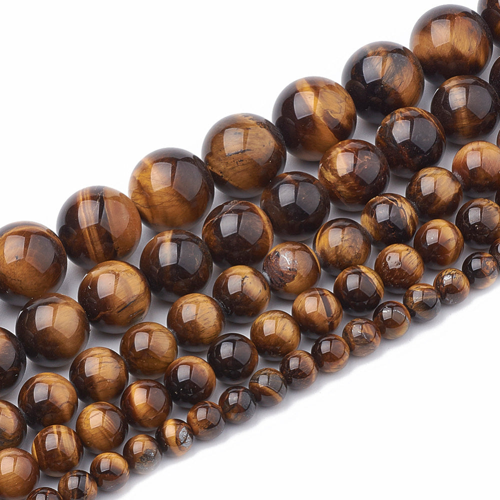 Tiger Eye Beads, Semi-Precious Stone, 8mm, 48pcs/strand