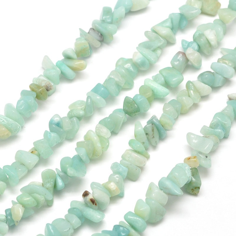 Natural Amazonite Chip Beads, Multi-color, Pale Soft Turquoise Blue Color. Semi-Precious Stone Chips for Jewelry Making. Affordable High Quality Beads. Bead Lot, beads and more. Beadlotcanada. www.beadlot.com