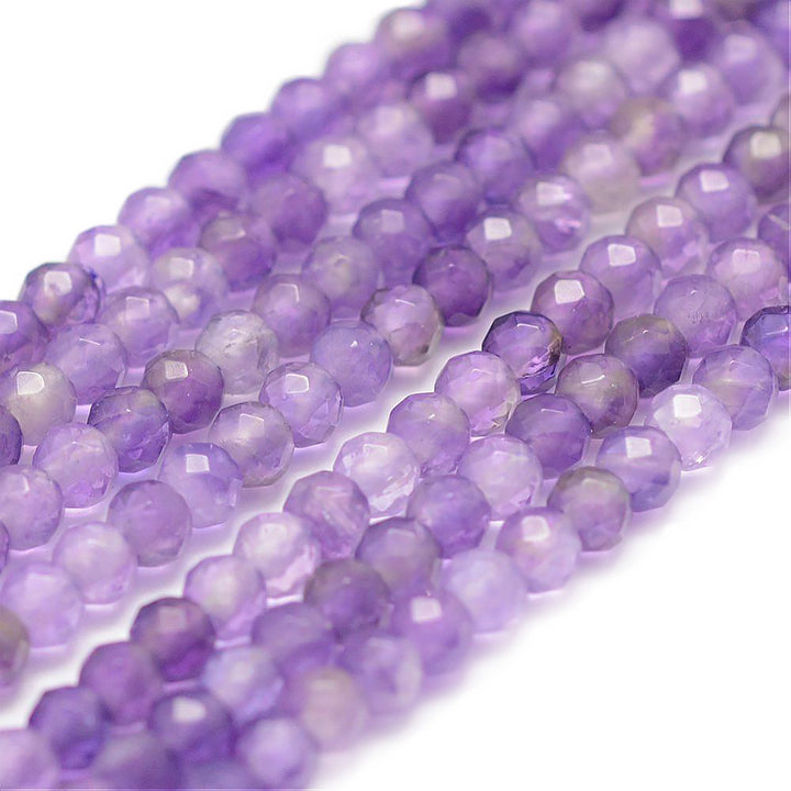 Amethyst Beads, Semi-Precious Stone, Faceted, Purple, 3mm, 125pcs/strand