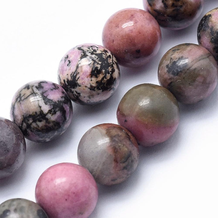 Rhodonite Beads, Semi-Precious Stone, 6mm, 60pcs/strand