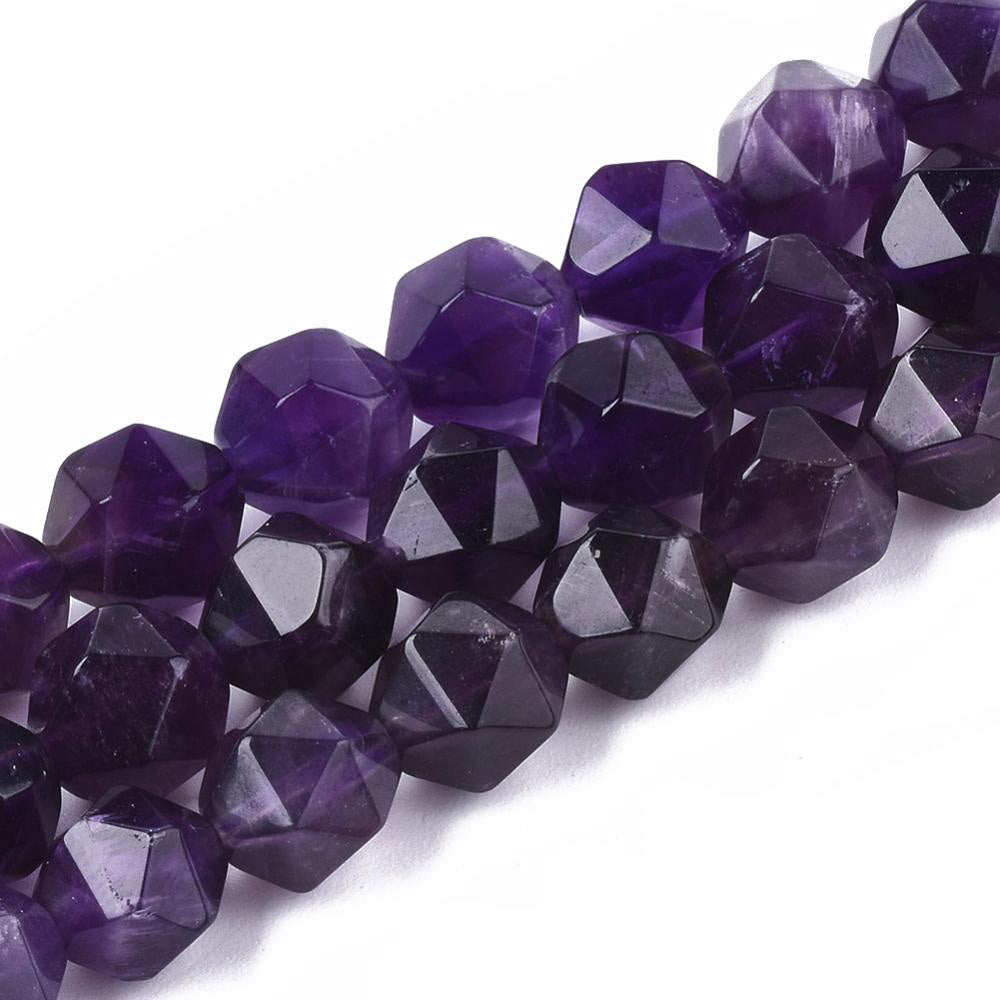 1 Strand Natural Purple Amethyst Gemstone Nugget Bead 8x9-9x15mm hotsell Faceted 9