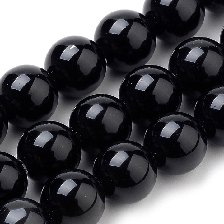 Black Onyx Beads, Semi-Precious Stone, 6mm, 60pcs/strand