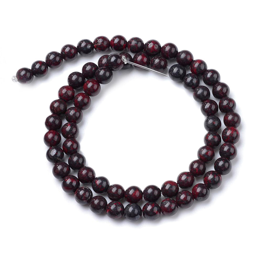 COHEALI Handcraft Beads 3 Pcs Round Beeds Loose Beads Gemstone Charm Garnet  Spacer Beads Earring Making Charm Garnet Round Beads Strand Beads for