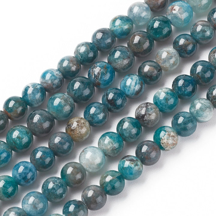 Blue Apatite Beads, Semi-Precious Stone, 6mm, 48pcs/strand