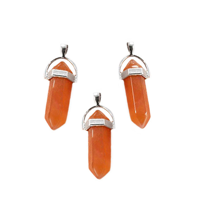 Natural Carnelian Pendants, Transparent Orange/Yellow Color. Semi-precious Gemstone Pendant for DIY Jewelry Making. Gorgeous Centre piece for Necklaces.   Size: 38-45mm Length, 12mm Diameter, Hole: 3x5mm, 1pcs/package.  Material: Genuine Natural Carnelian Stone Pendant, Platinum Toned Brass Findings, Hexagon Shaped Bead Cap Bails. High Quality, Double Terminated Stone Pendants. Shinny, Polished Finish. Transparent Orang/Yellow Color.