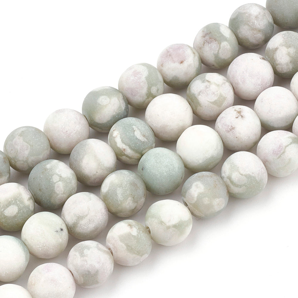 Natural Peace Jade Beads, Round, Soft Olive Green/Grey Color. Semi-Precious Gemstone Beads for Jewelry Making. Great for Stretch Bracelet Designs.  Size: 10mm Diameter, Hole: 1.2mm; approx. 36pcs/strand, 15" Inches Long. www.beadlot.com