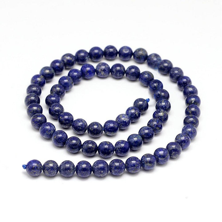 Lapis Lazuli Beads, Round, Dyed, Round, Blue Color. Semi-precious Lapis Lazuli Gemstone Beads for DIY Jewelry Making.    Size: 4mm in diameter, hole: 0.8mm, approx. 88pcs/strand, 15 inches long.  Material: Genuine Natural Lapis Lazuli Bead Strand, Round, Loose Stone Beads. Quality Stone Beads. Dark Blue Color with Variations. Shinny, Polished Finish.