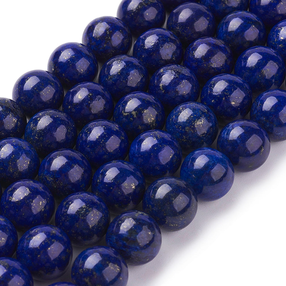 Natural Lapis Lazuli Beads, Round, Round, Deep Blue Color. Semi-precious Lapis Lazuli Gemstone Beads for DIY Jewelry Making.    Size: 12mm in diameter, hole: 1mm, approx. 15-16pcs/strand, 7 inches long.  Material: Natural Lapis Lazuli Beads, Round, Dyed Dark Blue Color. Polished Finish.