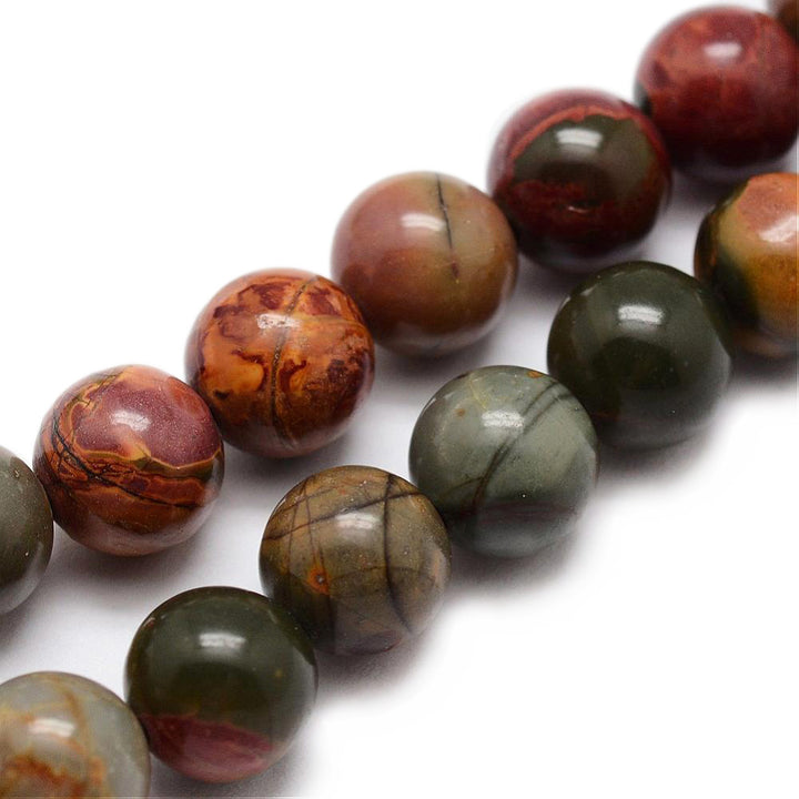 Red Picasso Jasper Beads, Semi-Precious Stone 4mm, 92pcs/strand