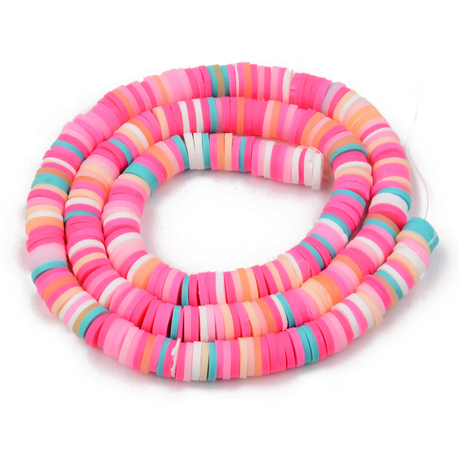 8x10mm Pink Clay Beads Cute Angel Stitch Polymer Spacer Beads For