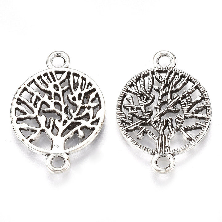 Tree of Life Links, Antique Silver, 23x16mm