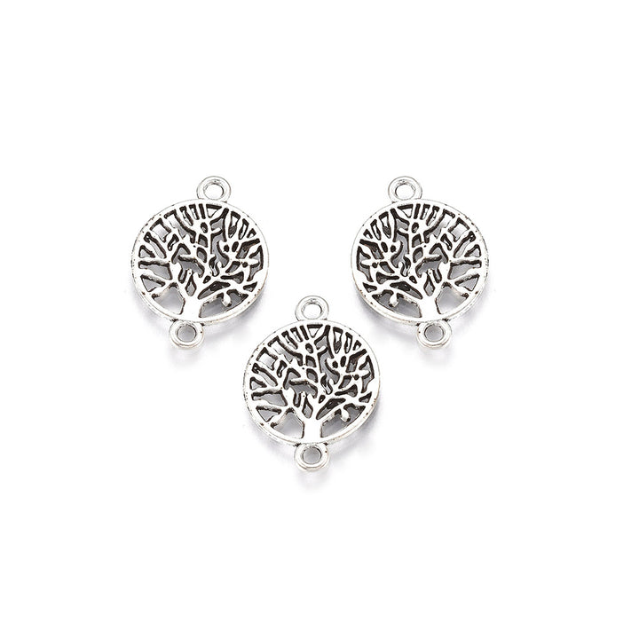 Tree of Life Links, Antique Silver, 23x16mm